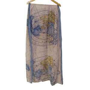 Vintage World Map Scarf
